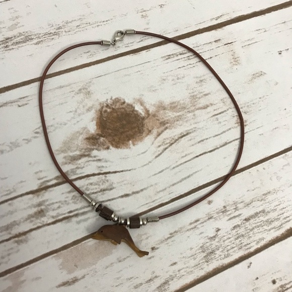 Wood Dolphin Necklace Pendant‎ - Picture 4 of 6